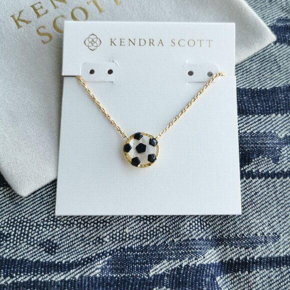 Kendra Scott Jewelry - Kendra Scott Ivory Mother-of-Pearl Gold Short Necklace - Soccer